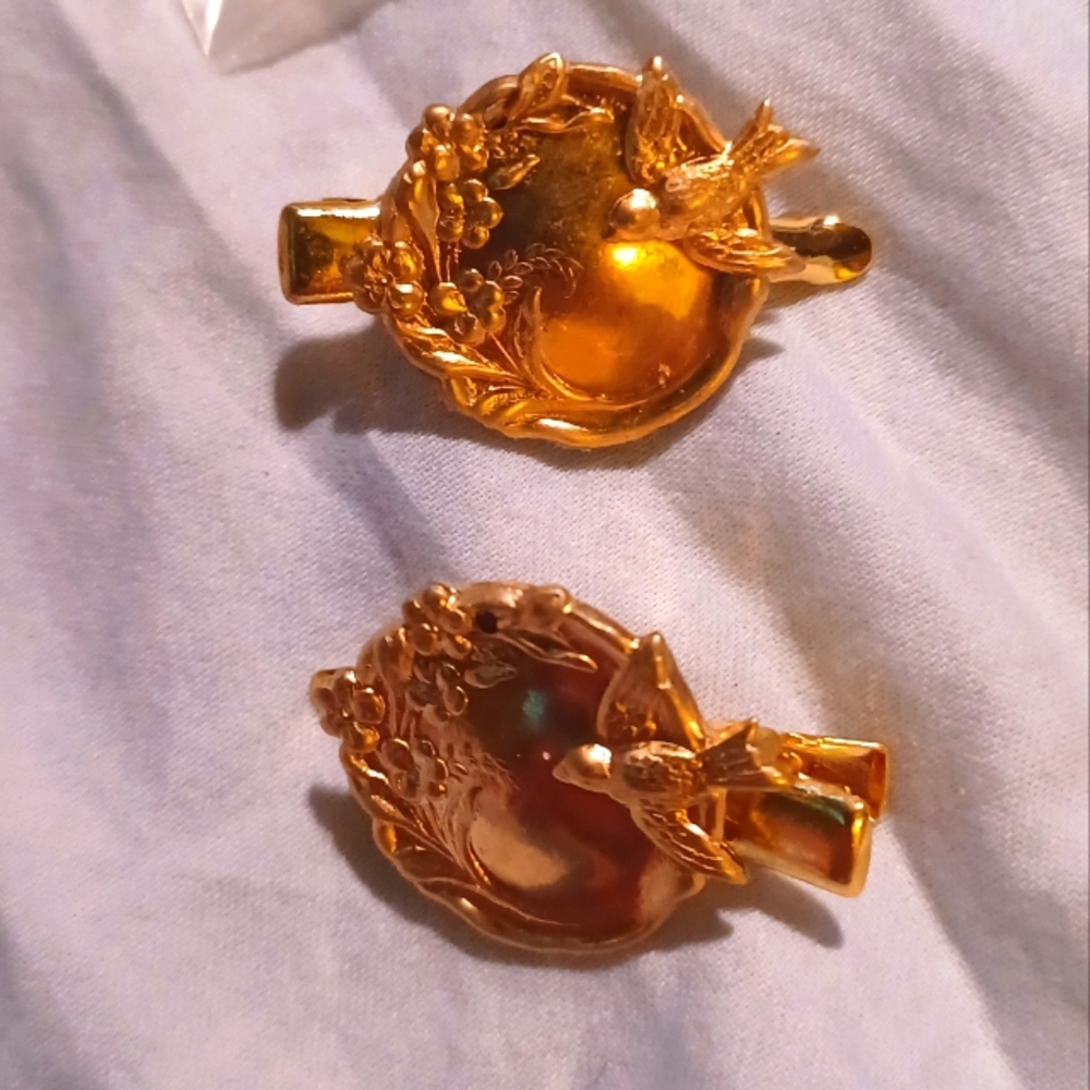 Victorian bird hairclips